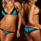 Maillot de bain sexy zébre et dentelle bleue