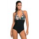 Monokini noir et camouflage