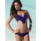 Maillot de bain femme violet à frange
