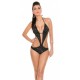 Trikini noir et strass rose