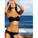 Maillot de bain bandeau effet push-up noir