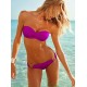Maillot de bain bandeau effet push-up violet