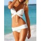 Maillot de bain effet papillon blanc