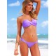 Maillot de bain bandeau effet push-up violet