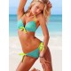 Maillot de bain push-up vert et bleu