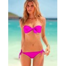 Maillot de bain bandeau rose fluo