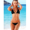 Maillot de bain noir avec chaine dor&eacute;e