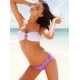 Maillot de bain femme bandeau bijou violet