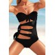 Maillot de bain femme 1 pièce trikini croisé