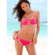 Maillot de bain bandeau rose fushia avec lacet fantaisie