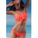Maillot de bain femme bandeau efft foulard orange