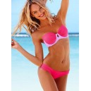 Maillot de bain push-up rose et mauve
