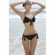 Maillot de bain femme 3 pièces noir avec jupette