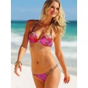 Maillot de bain corbeille rose et l&eacute;opard