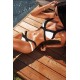 Maillot de bain triangle bondage noir et blanc