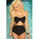 Maillot de bain femme style r&eacute;tro noir 