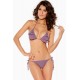 Maillot de bain femme violet à frange
