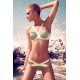 Maillot de bain push-up vert et blanc