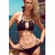 Maillot de bain triangle noir avec collier