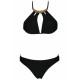 Maillot de bain triangle noir avec collier