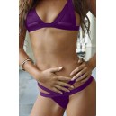 Maillot de bain femme triangle violet