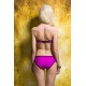 Maillot de bain bandeau zippé rose, orange et vert