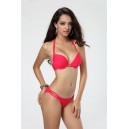 Maillot de bain corbeille effet push-up rouge