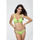 Maillot de bain corbeille effet push-up vert