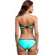 Maillot de bain bandeau zippé vert