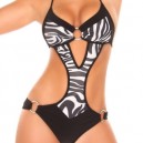 Maillot de bain femme 1 pi&egrave;ce trikini crois&eacute;