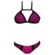 Maillot de bain graphique rose et noir