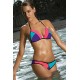 Maillot de bain femme triangle rose, bleu et violet