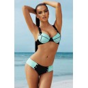 Maillot de bain corbeille vert et noir
