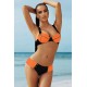 Maillot de bain corbeille orange et noir