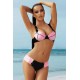 Maillot de bain corbeille rose et noir