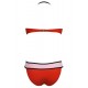 Maillot de bain corbeille rouge et rose