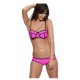 Maillot de bain corbeille rose fushia