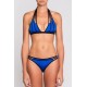 Maillot de bain forme triangle bleu et noir