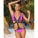 Maillot de bain femme 1 pièce trikini croisé
