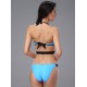 Trikini zippé bleu et noir