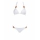 Maillot de bain femme triangle coulissant blanc