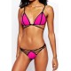 Maillot de bain femme triangle rose culotte multi liens