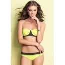 Maillot de bain corbeille jaune fluo