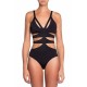 Maillot de bain femme 1 pièce trikini croisé