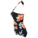 Maillot de bain femme 1 pièce monkini pin up noir