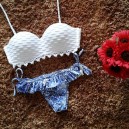 Maillot de bain femme blanc culotte tanga