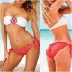 Maillot de bain femme bandeau bijou corail