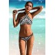 Maillot de bain femme brassière noir et blanc